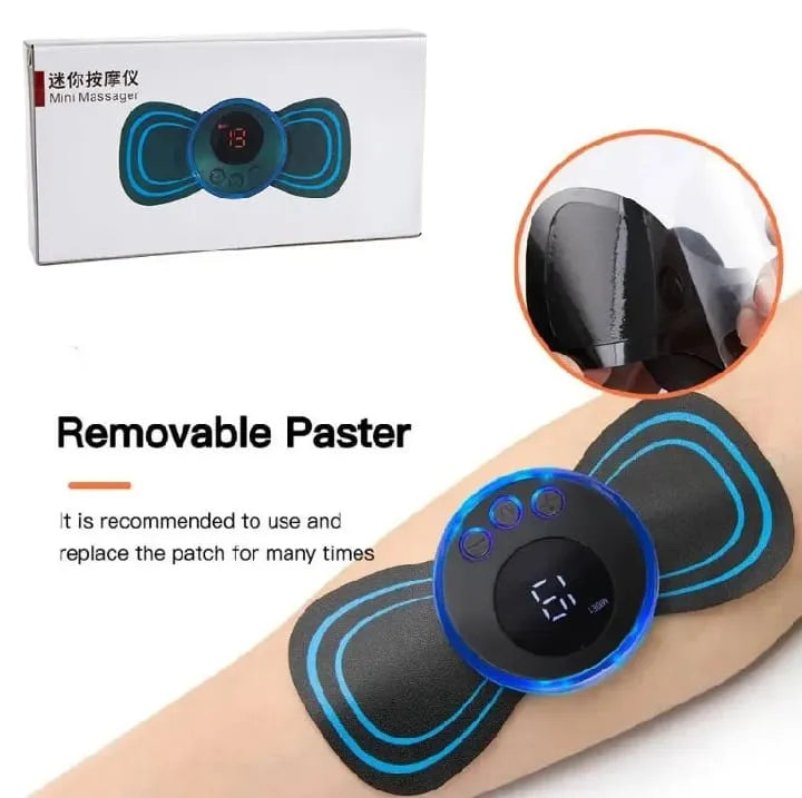 Wireless Rechargeable TENS & EMS Butterfly Massager | Pain Relief for Neck, Back, Shoulder & Legs