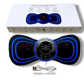 Wireless Rechargeable TENS & EMS Butterfly Massager | Pain Relief for Neck, Back, Shoulder & Legs